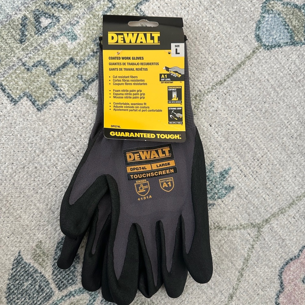 DeWalt Black and Gray Touchscreen Work Gloves